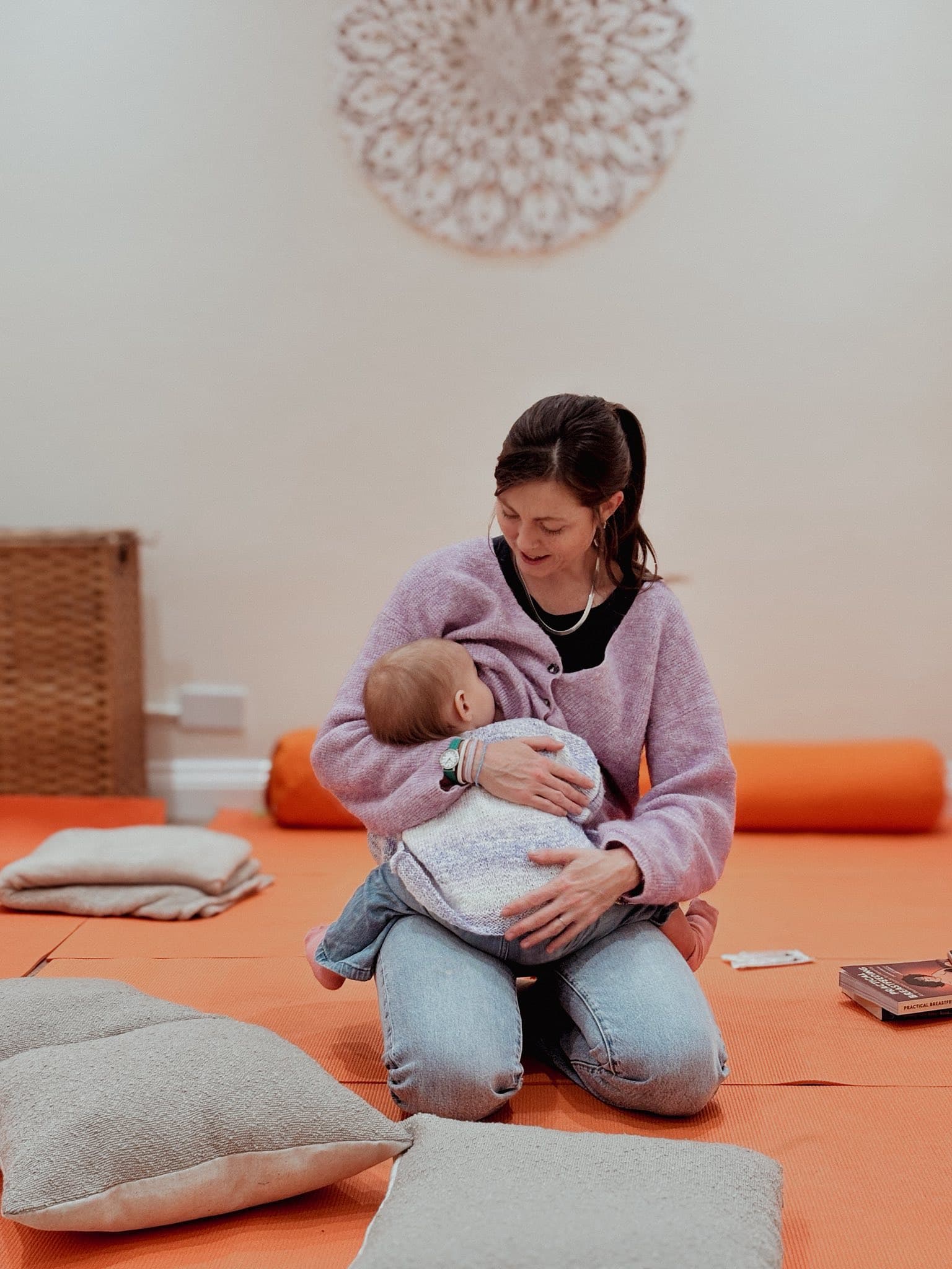 Mums and babies at breastfeeding support group