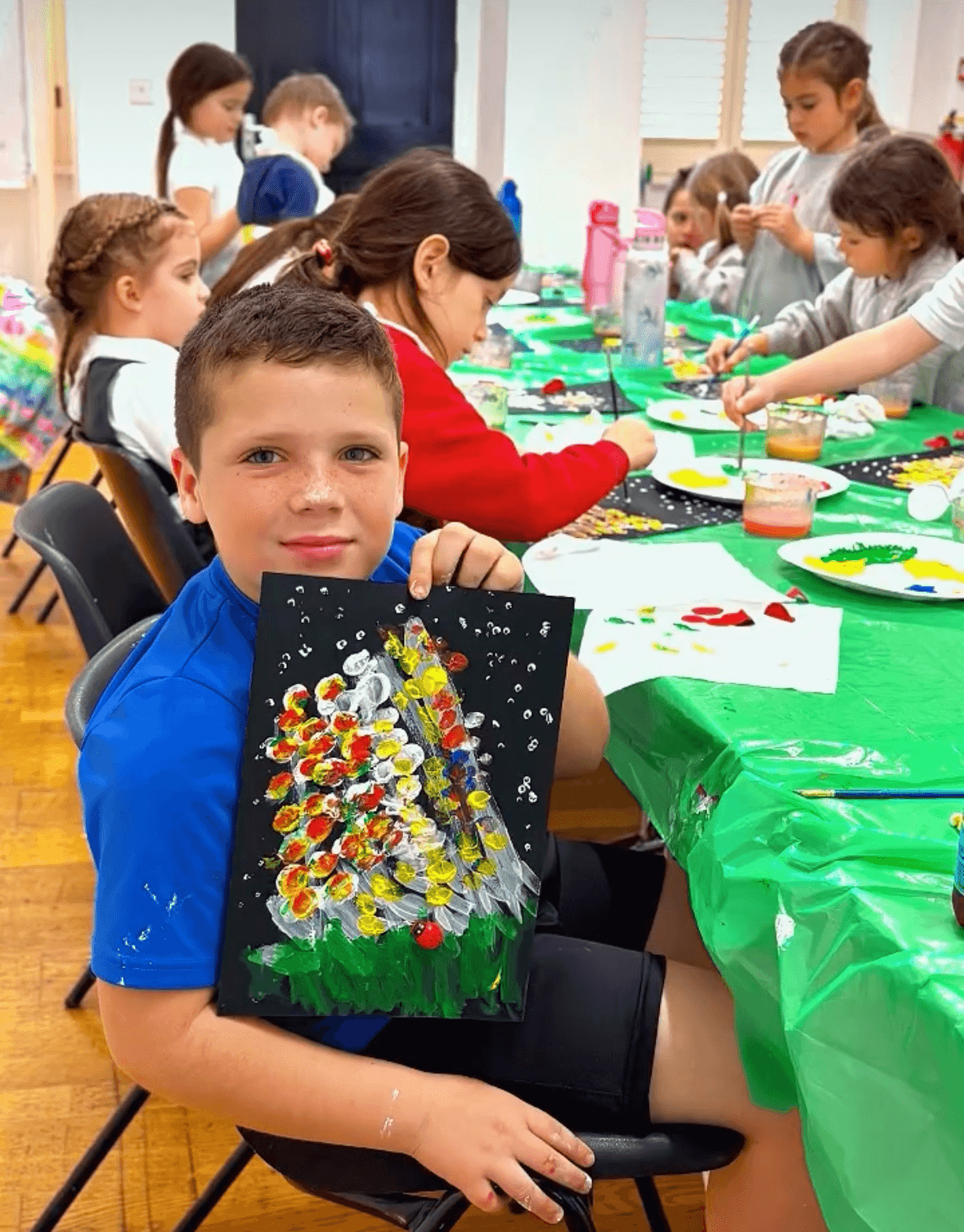 Children's artwork example from Let's Create with Doni